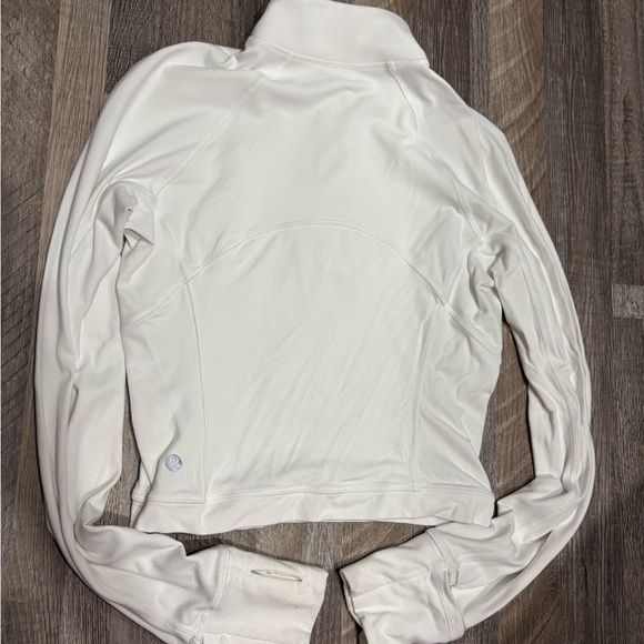 Lululemon Its Rulu Run Cropped Half Zip White Size 4 - Picture 4 of 5
